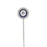 Art Deco Bailey, Banks & Biddle Diamond & Sapphire Stick Pin