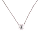 Diamond Solitaire White Gold Pendant Necklace