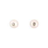 Pearl & Diamond Stud Earrings