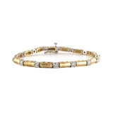Diamond Bar-Link Straight Line Bracelet