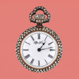 Victorian Tiffany Diamond & Ruby Pendant Watch