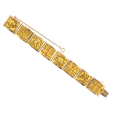 Gold Chinese Four Seasons Panel Bracelet