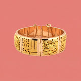 Gold Chinese Four Seasons Panel Bracelet