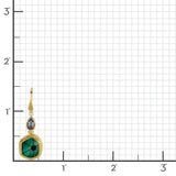 Sliced Trapiche Emerald & Black Diamond Earrings