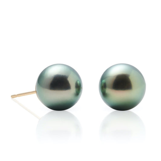 Gump's Signature 12mm Gray Tahitian Pearl Earrings