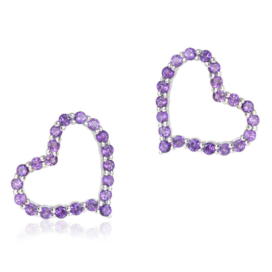 Gump's Signature Amethyst Heart Earrings