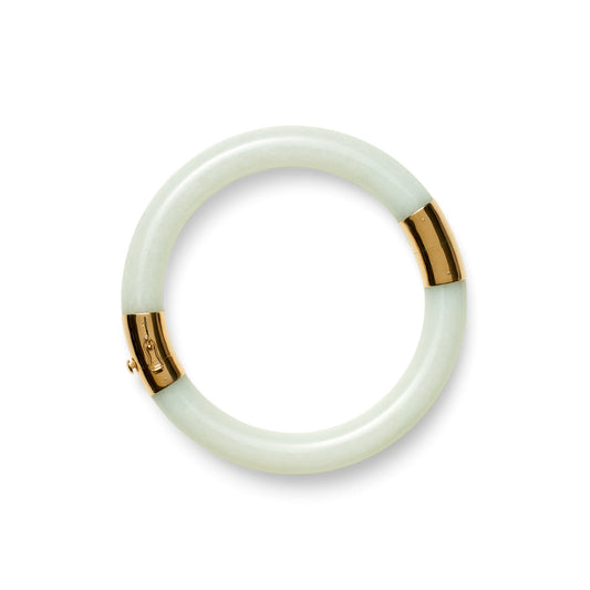 Pacific Bangle in White Jade