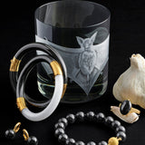 Pacific Bangle in Black & White Jade