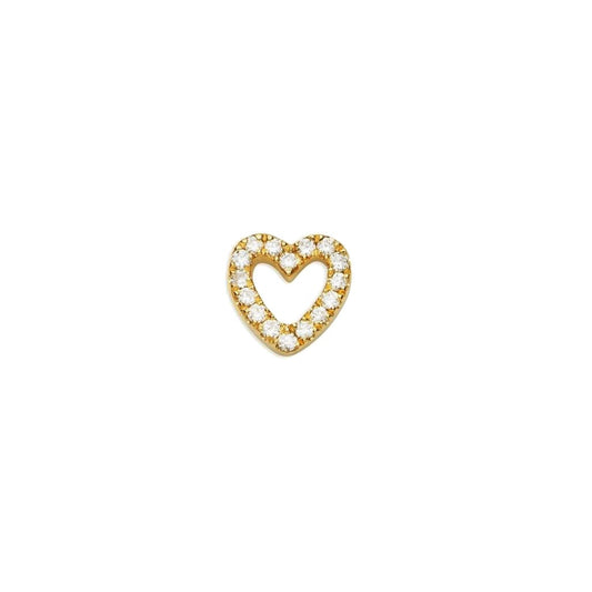 Loquet London Diamond Heart Charm