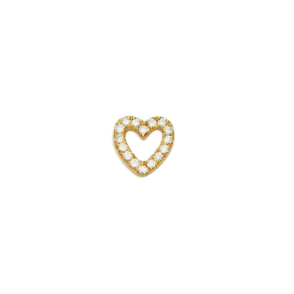 Loquet London Diamond Heart Charm