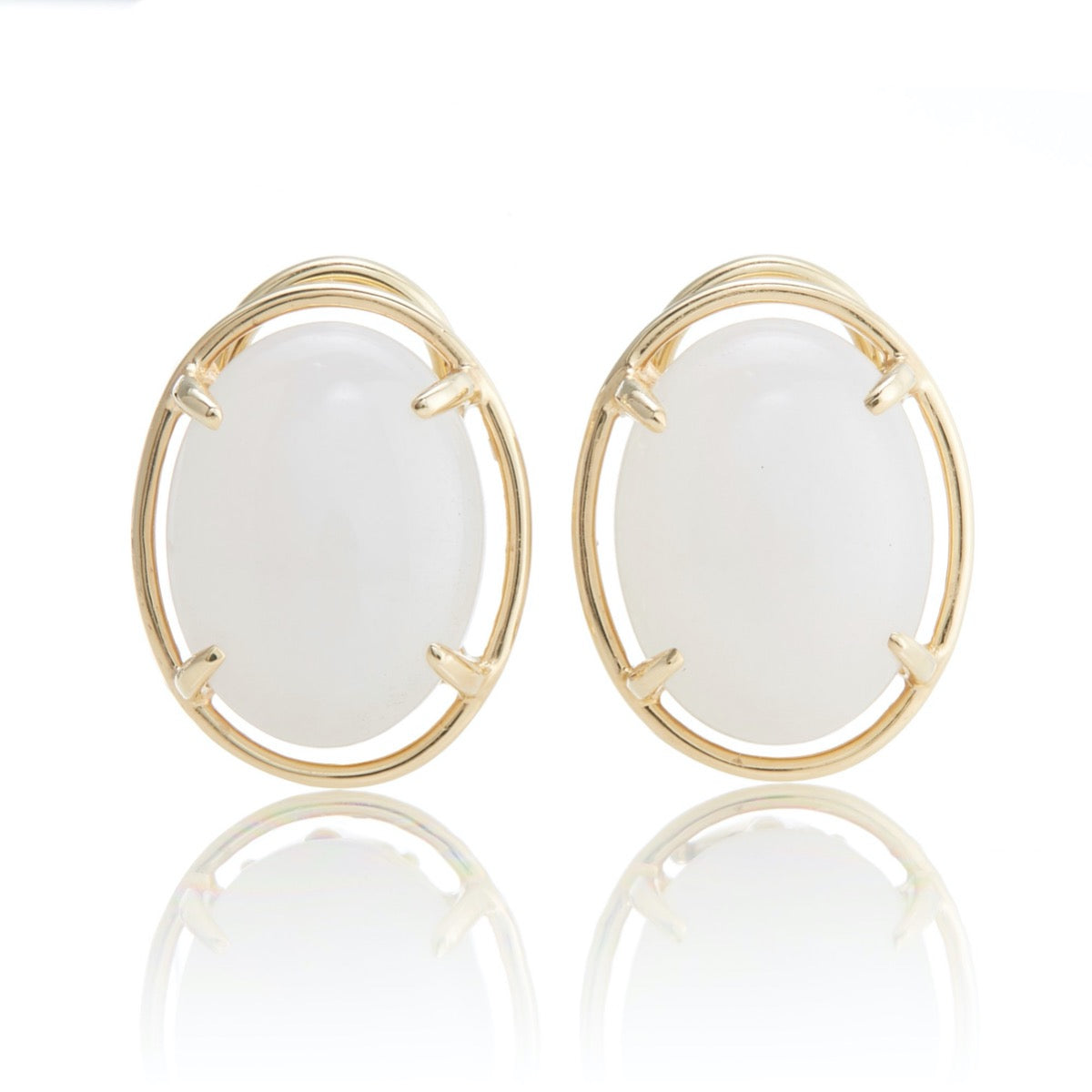 Gump's Signature Peninsula Earrings in White Jade