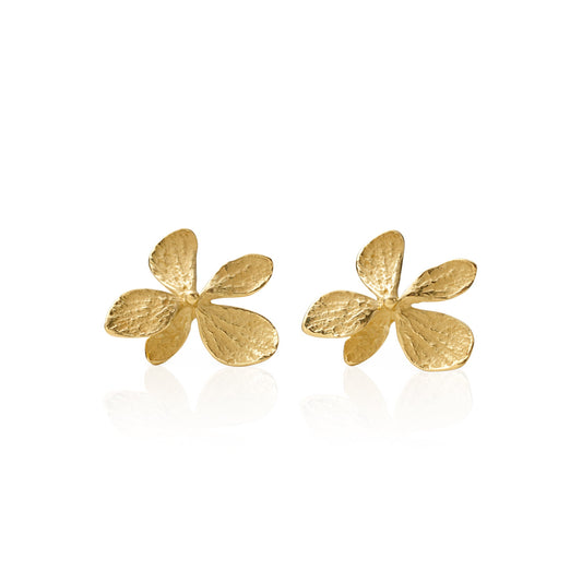 Gold Single Hydrangea Earrings