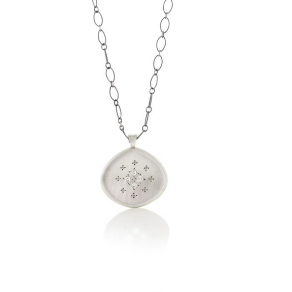 Adel Chefridi Four-Star Silver Lights Pendant Necklace