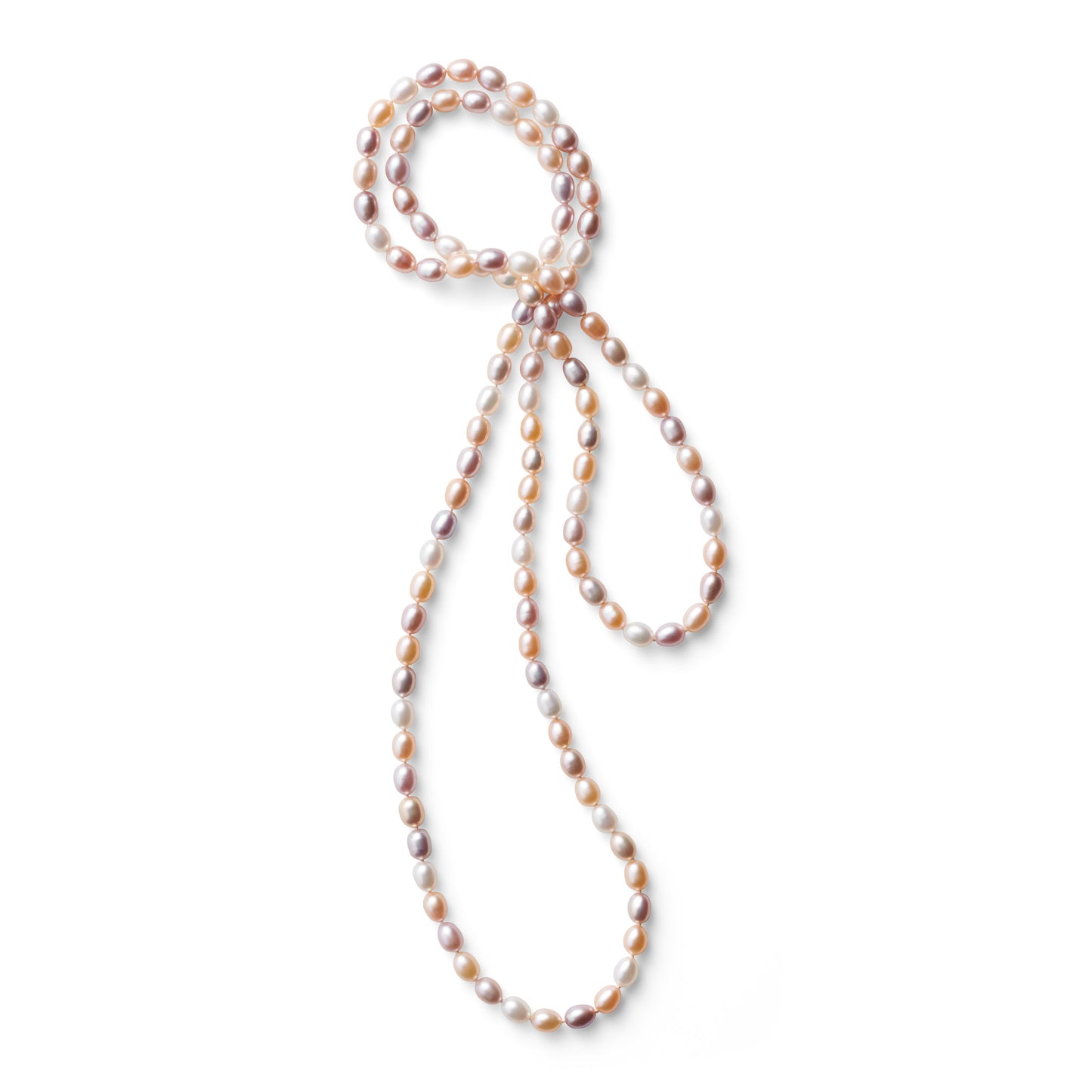 Gump's Signature Oval Pastel Pink Pearl Rope Necklace