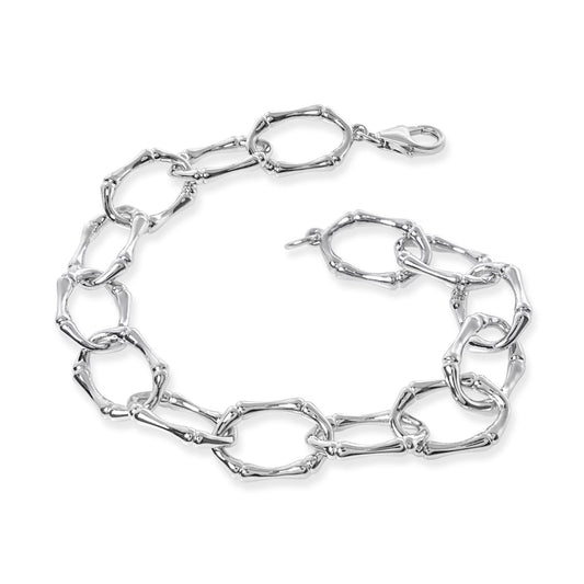 Gump's Signature Sterling Silver Bamboo Link Bracelet