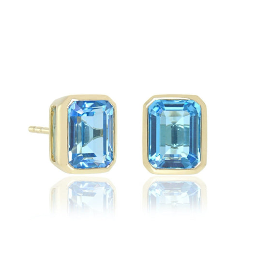 Newport Earrings in Swiss Blue Topaz