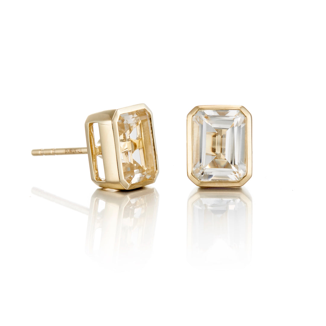 Newport Earrings in White Topaz