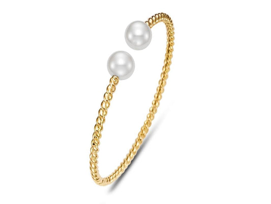 Sorrento Woven Pearl Cuff Bracelet