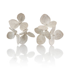 John Iversen Sterling Silver Three-Part Baby Hydrangea Earrings