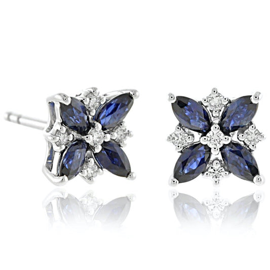 Celeste Earrings in Sapphires & Diamonds
