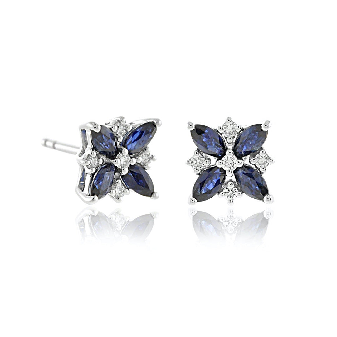 Gump's Signature Celeste Earrings in Sapphires & Diamonds