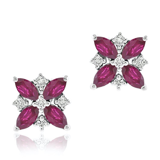Gump's Signature Celeste Earrings in Rubies & Diamonds