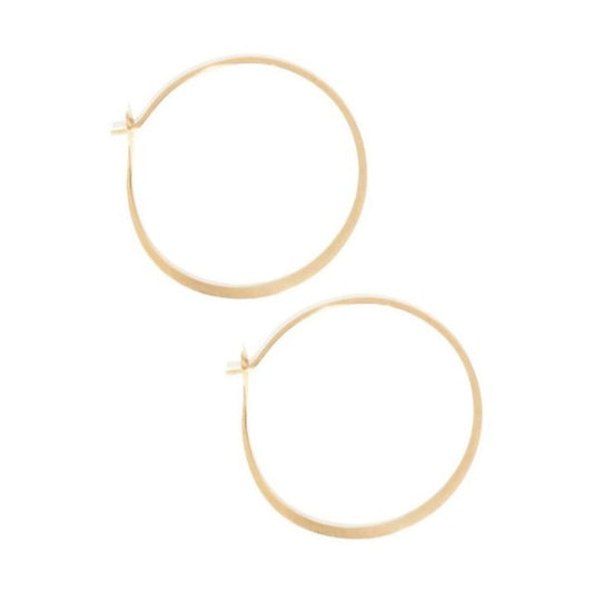 Melissa Joy Manning Round Gold Hoop Earrings