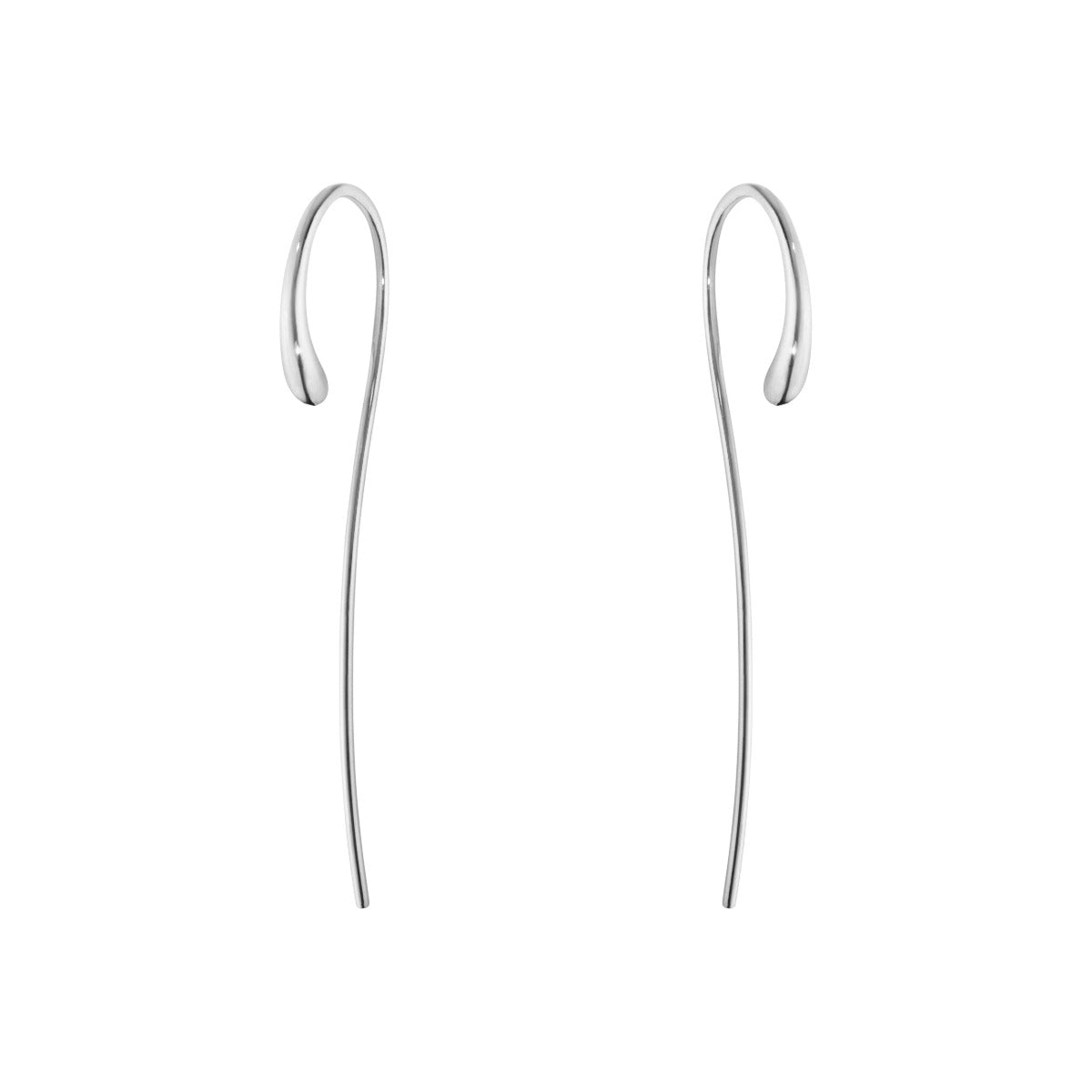 Georg Jensen Mercy Curved Hanging Earrings in Silver