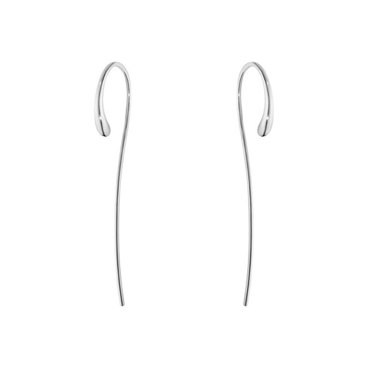 Georg Jensen Mercy Curved Hanging Earrings in Silver