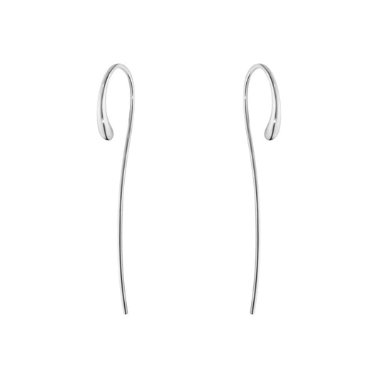 Georg Jensen Mercy Curved Hanging Earrings in Silver