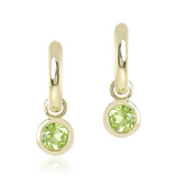 Droplet Hoop Earrings in Peridot