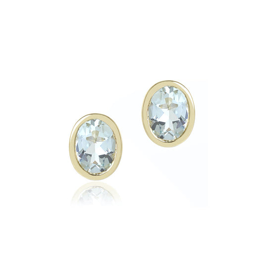 Joan Stud Earrings in Aquamarine