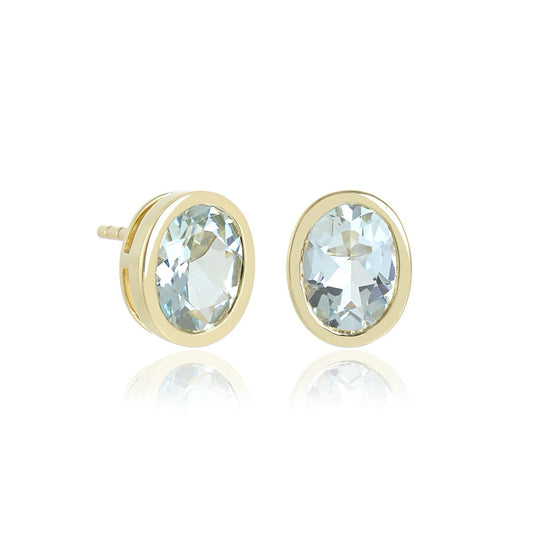 Gump's Signature Joan Stud Earrings in Aquamarine