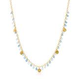 Aquamarine Briolette & Petal Necklace