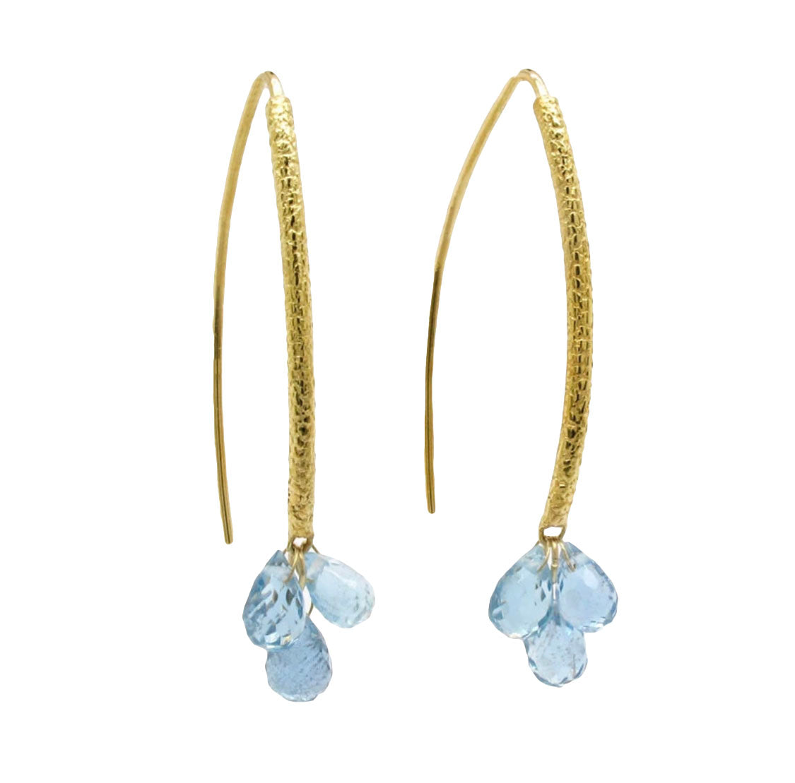 Barbara Heinrich Aquamarine Navette Earrings