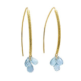 Barbara Heinrich Aquamarine Navette Earrings
