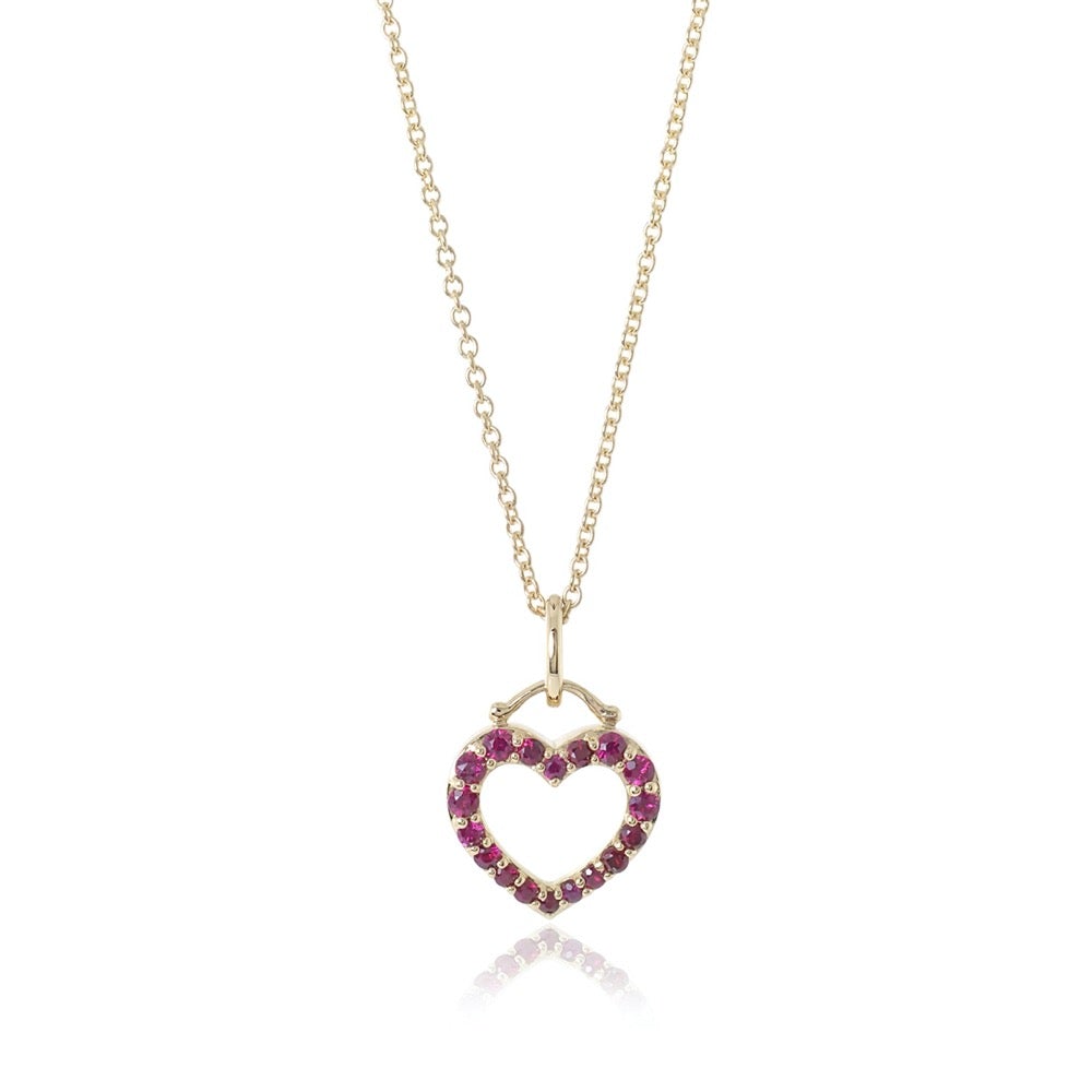 Gump's Signature Ruby Heart Pendant Necklace