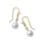 Gump's Signature Belgravia Earrings in Blue Akoya Pearls & Diamonds