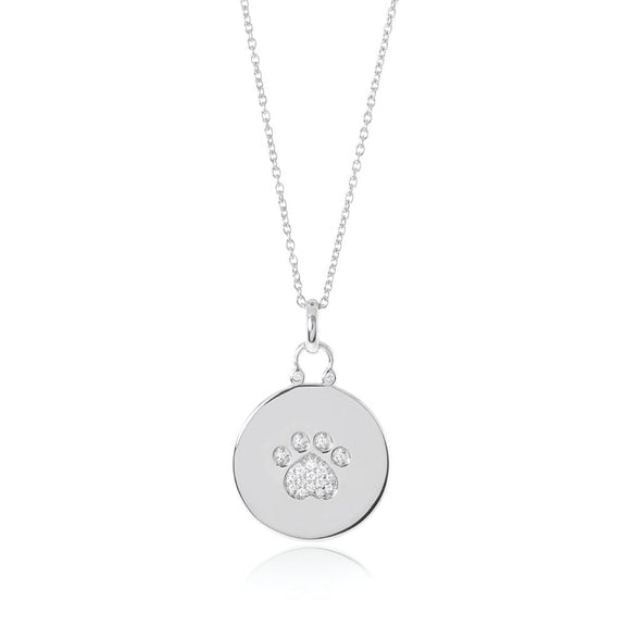 Gump's Signature Diamond Paw Print Pendant Necklace