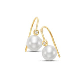 Bria Pearl & Diamond Earrings