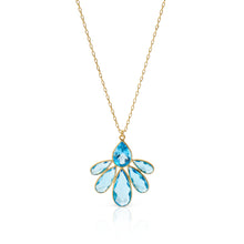 Kothari Echinacea Blue Topaz Pendant Necklace