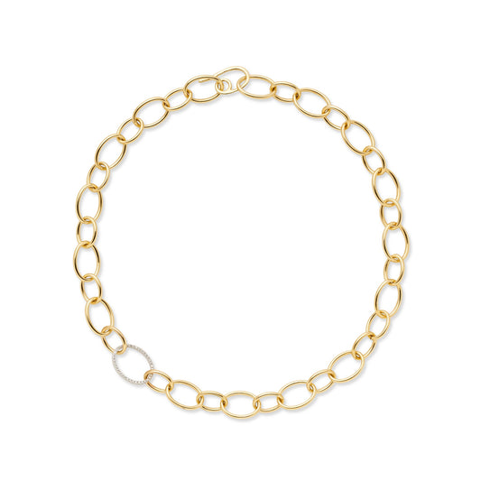 Gold & Diamond Link Necklace