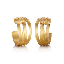 Barbara Heinrich Four Ribbon Tapered Hoop Earrings