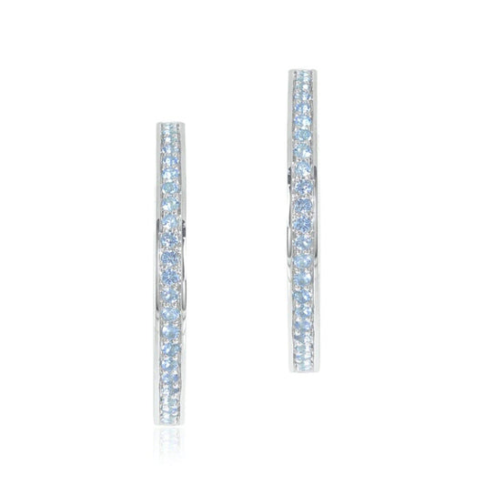 Gigi Hoop Earrings in Swiss Blue Topaz