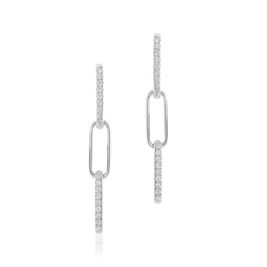 Gump's Signature Diamonds & Sterling Silver Link Earrings