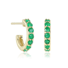 Gump's Signature Emerald Huggie Hoop Earrings