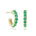 Gump's Signature Huggie Hoop Earrings in Emeralds