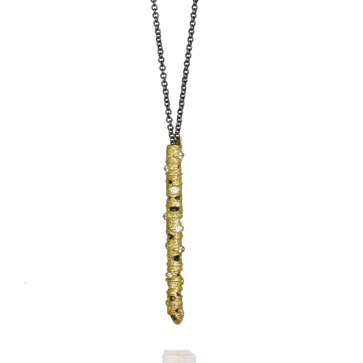 Sarah Graham Aspen Thin Stick & Diamond Pendant Necklace