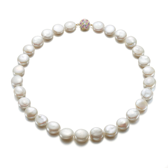 Gump's Signature White Coin Pearl & Multi-Gemstone Necklace