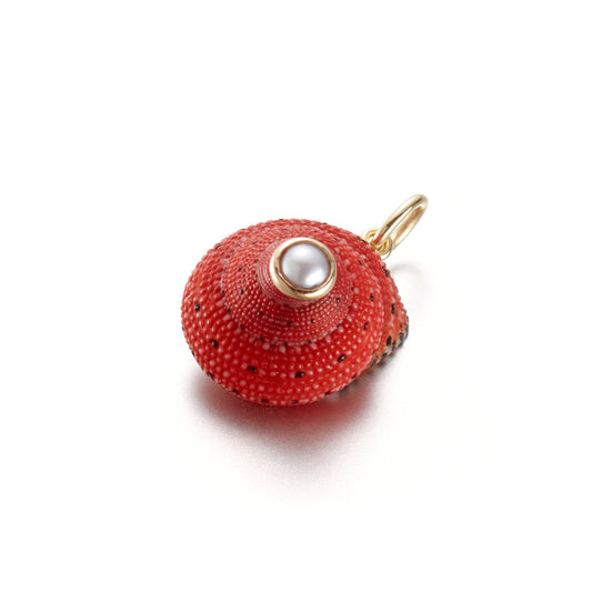 Strawberry Shell with Pearl Charm
